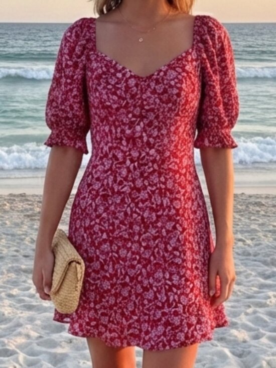 Madewell Dresses & Skirts - Madewell Floral Puff Sleeve Mini Dress Size 2, NWT